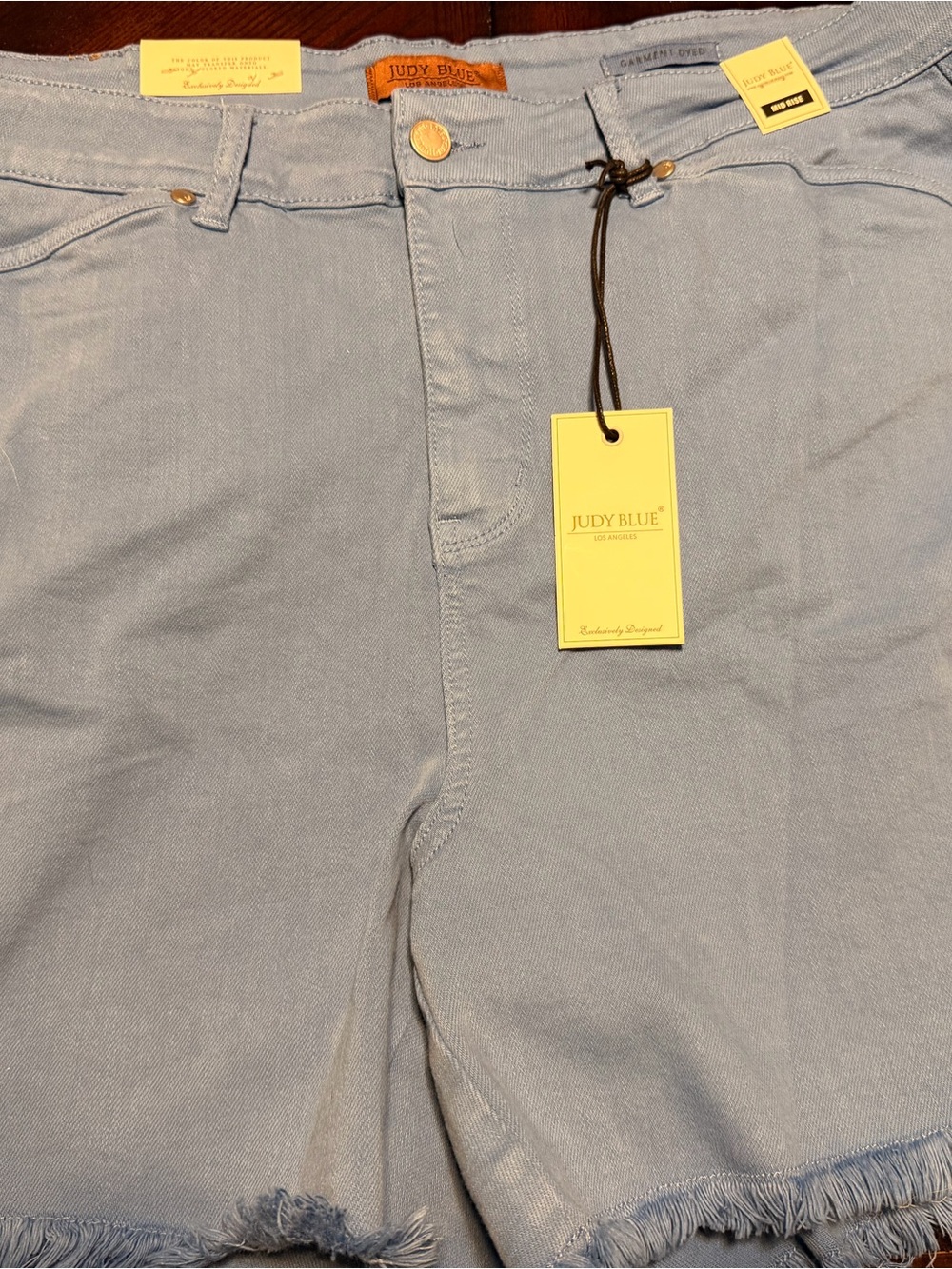 Judy Blue Sky Blue Mid-Rise Denim Shorts
